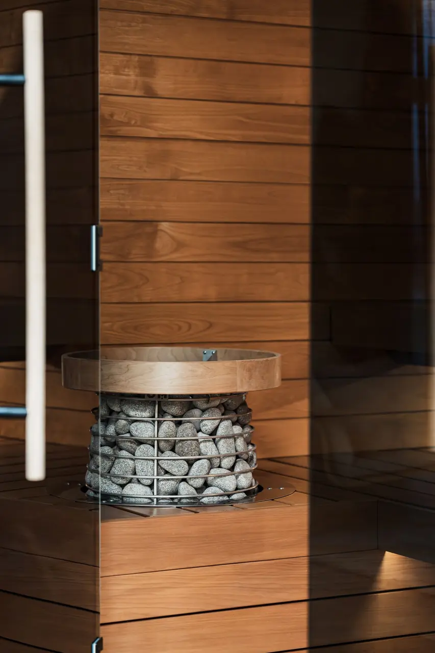 Sauna en bois noble